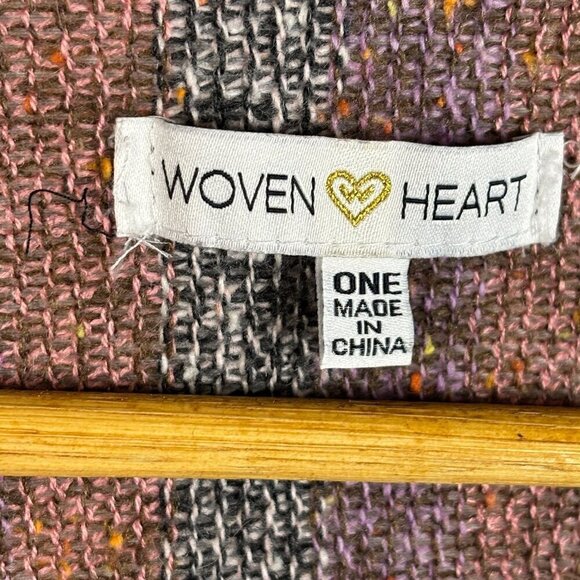 Women Sleeveless Cardigan Sweater Woven Heart Poncho Lagenlook‎ Layering Fall - Picture 2 of 8